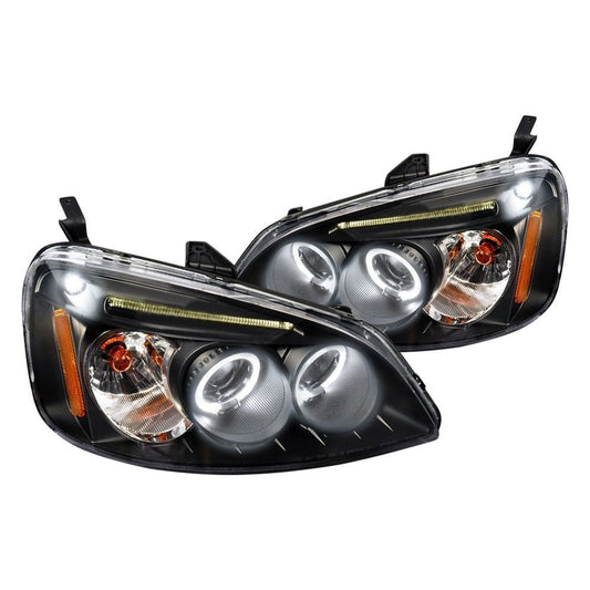 Spec-D 01-03 Honda Civic 2/4dr Halo Projector HeadLights -Black (2LHP-CV01JM-TM)