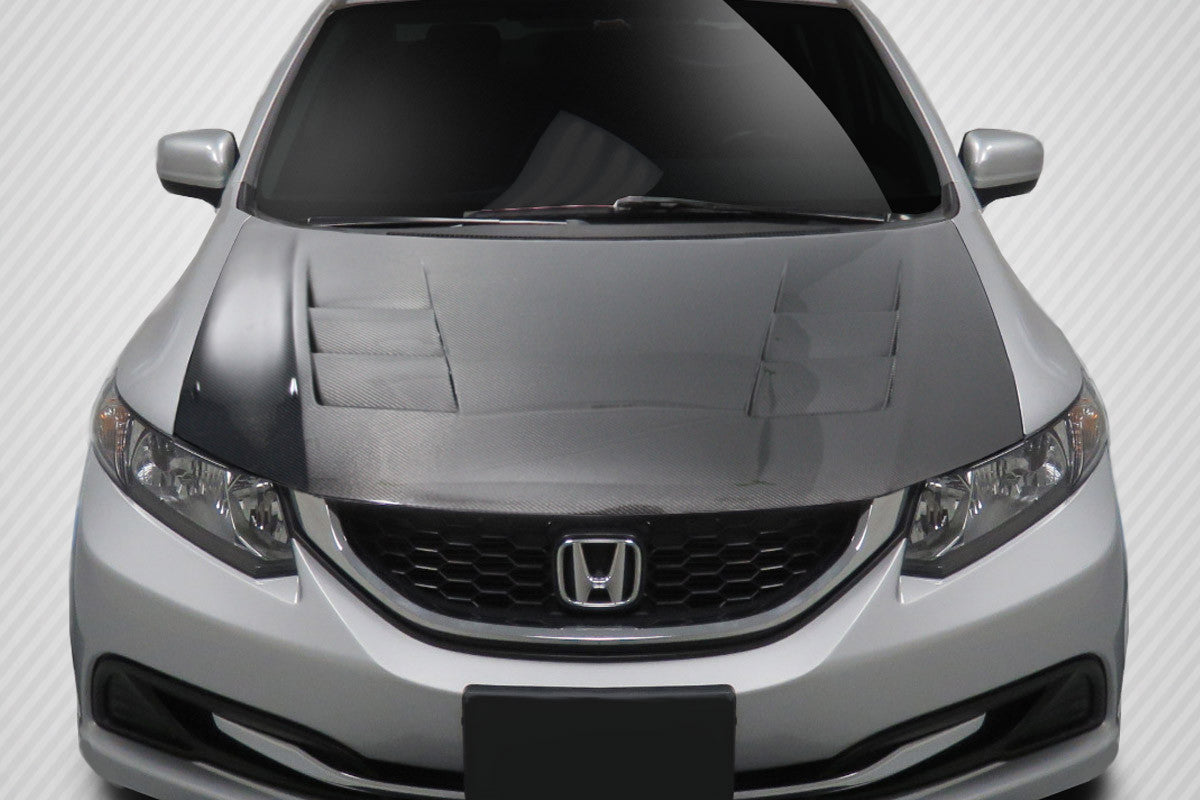 2012-2015 Honda Civic 4DR Carbon Creations TS-1 Hood - 1 Piece