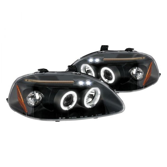 Spec-D 96-98 Honda Civic Halo Projector HeadLights -Black (2LHP-CV96JM-TM)