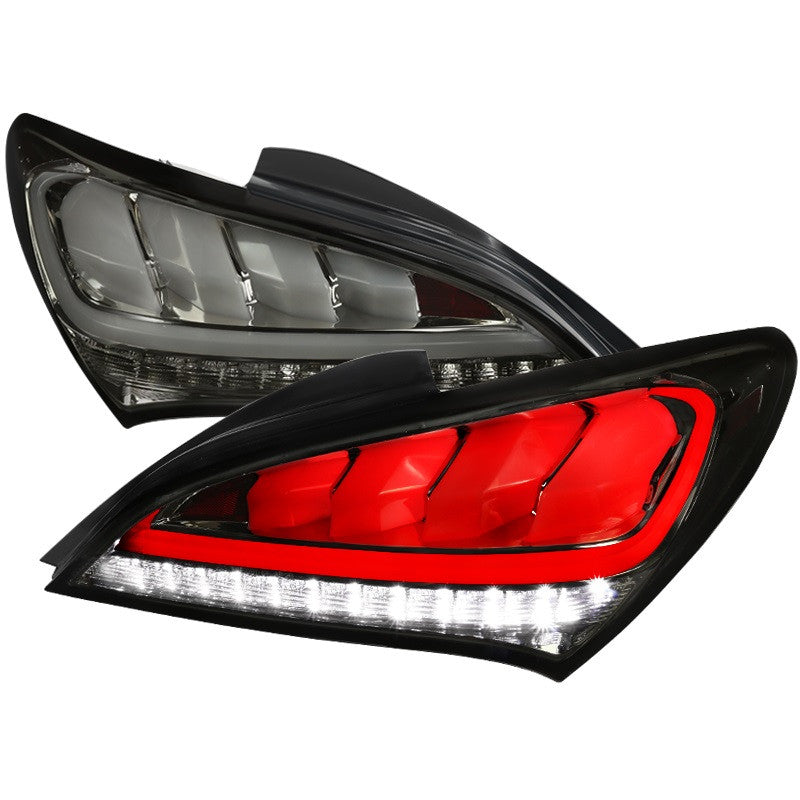 Spec-D 10-15 Hyundai Genesis 2Dr Led Sequential Tail Lights Smoke (LT-GENS210GLED-TM)