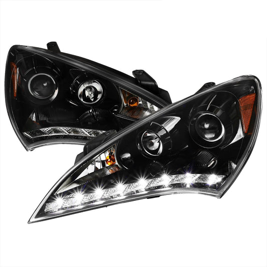Spec-D 10-12 Hyundai Genesis 2DR Projector Headlights Black