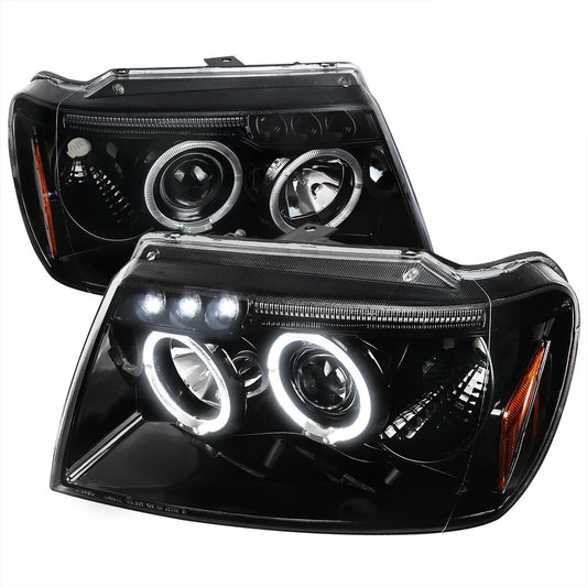 Spec-D 99-04 Jeep Grand Cherokee Projector Headlights Black