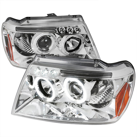 Spec-D 99-04 Jeep Grand Cherokee Projector Headlights Chrome