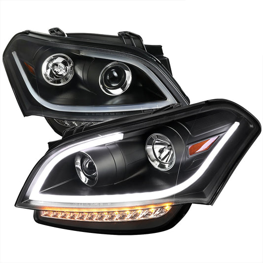 Spec-D 10-11 Kia Soul LED Bar Projector Headlights Black