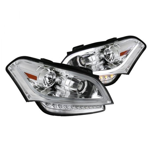 Spec-D 10-11 Kia Soul LED Bar Projector Headlights Chrome