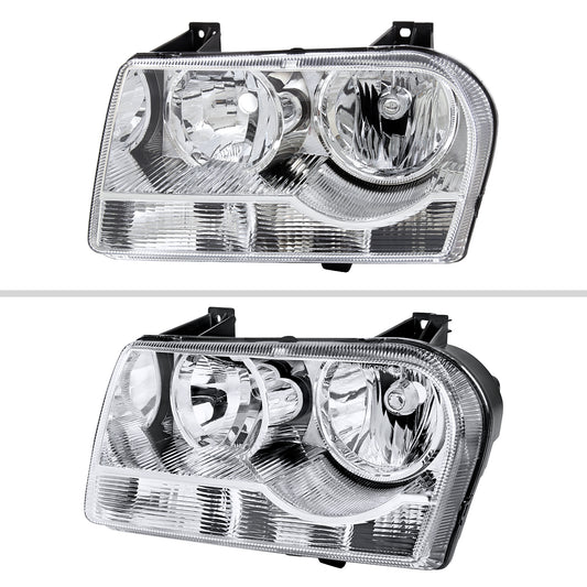 2006 Chrysler Factory Spec-D chrome aftermarket headlights