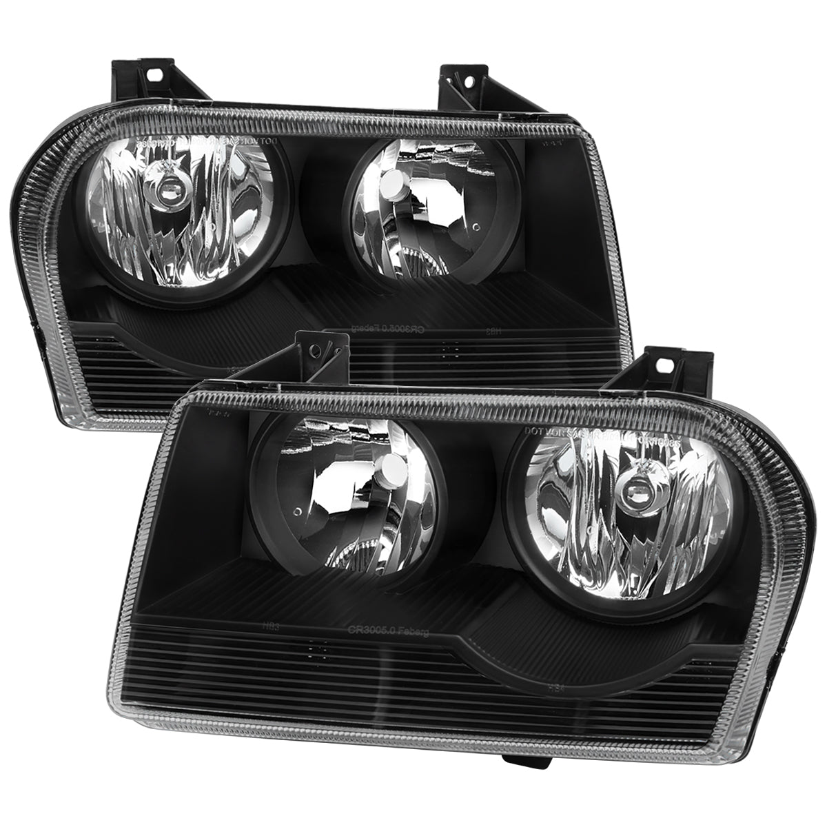 Spec-D 2005-2010 Chrysler 300 OE Style Black Headlights LH-30005JM-GO