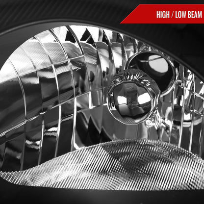 Spec-D 2000-2005 Mitsubishi Eclipse OE Style Crystal Black Headlights