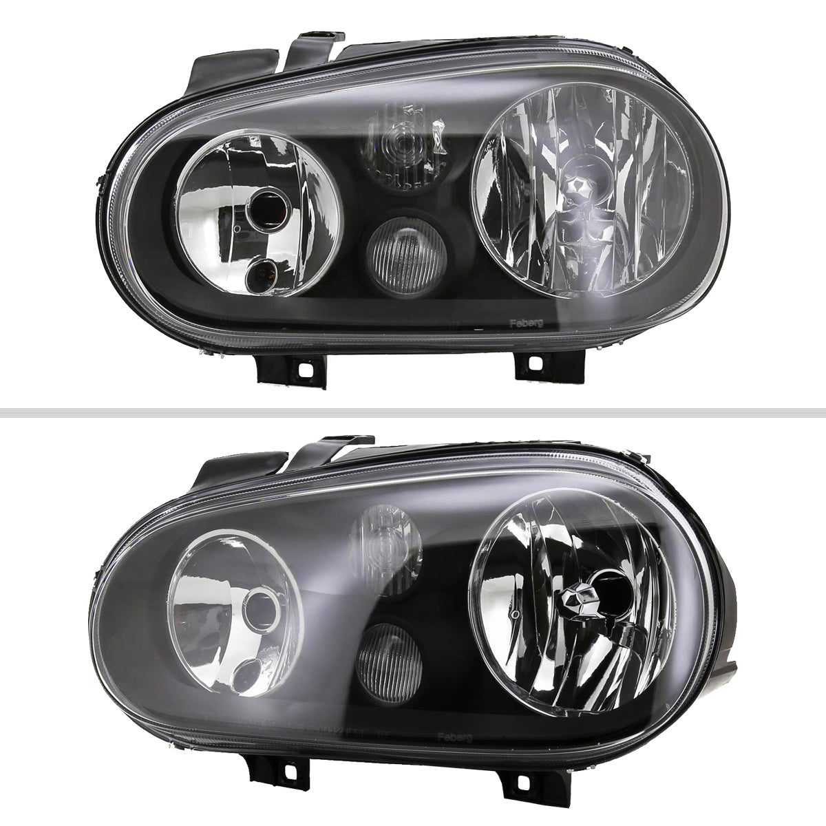 1999-2006 VW Golf Mk4 GTI Spec-D black aftermarket headlights