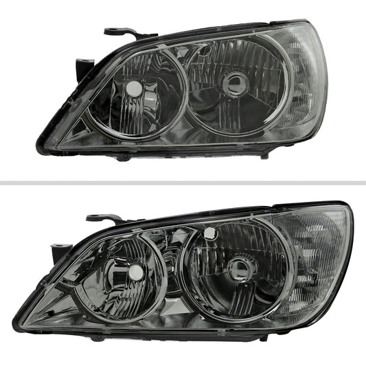 2002 Lexus IS300 OE Crystal Spec-D chrome smoked aftermarket headlights