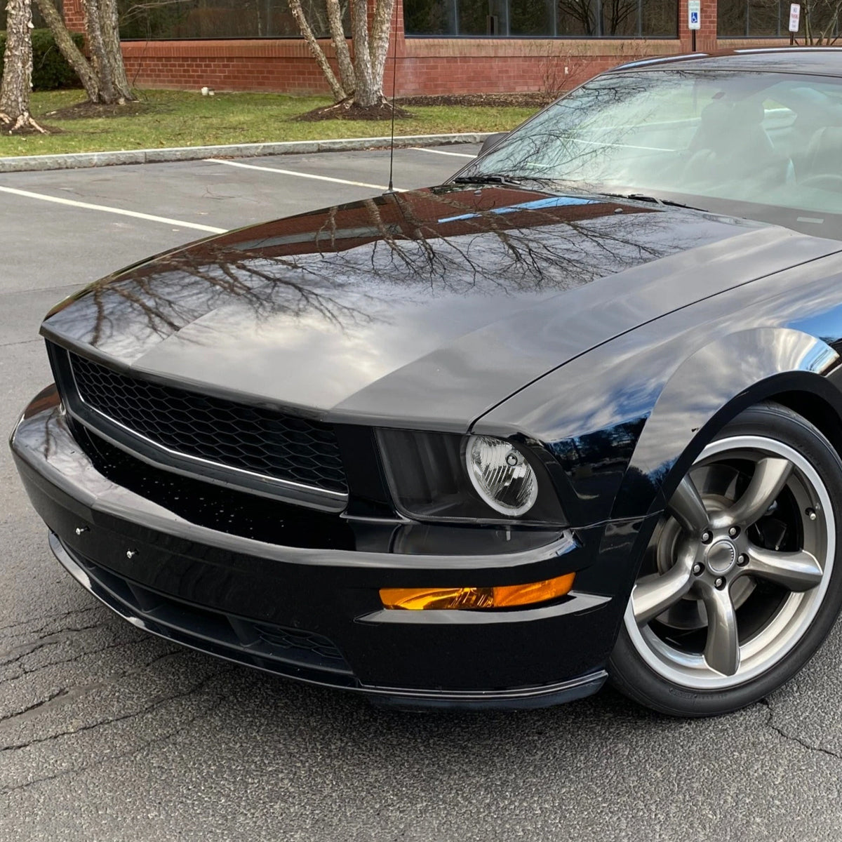 Spec-D 2005-2009 Ford Mustang LED Halo OE Style Black Headlights