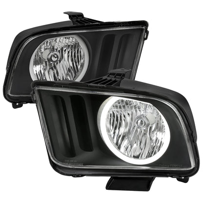 Spec-D 2005-2009 Ford Mustang LED Halo OE Style Black Headlights