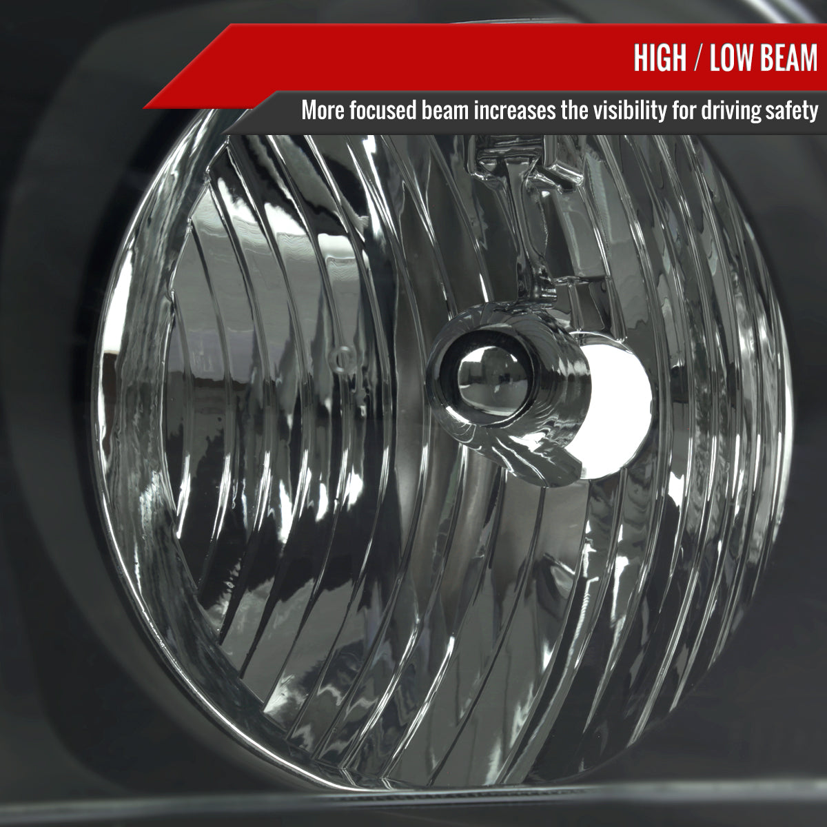 Spec-D 2007 Ford Mustang OE Blk smoked headlights