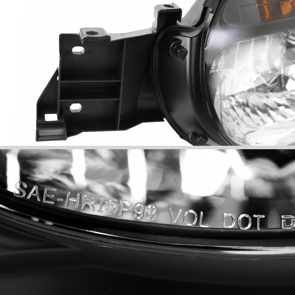 Spec-D 2002-2003 Subaru Impreza OEM Replacement Black Headlights