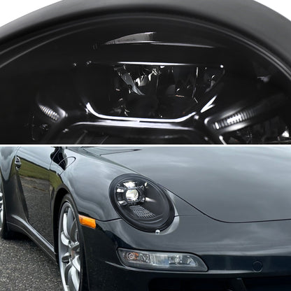 Spec-D 2005-2008 Porsche 911 997.1 LED Projector Black Headlights
