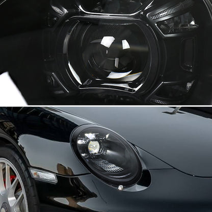 Spec-D 2009-2013 Porsche 911 997.2 LED Projector Black Headlights
