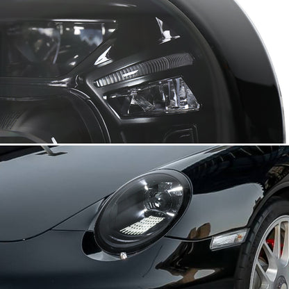 Spec-D 2009-2013 Porsche 911 997.2 LED Projector Black Headlights