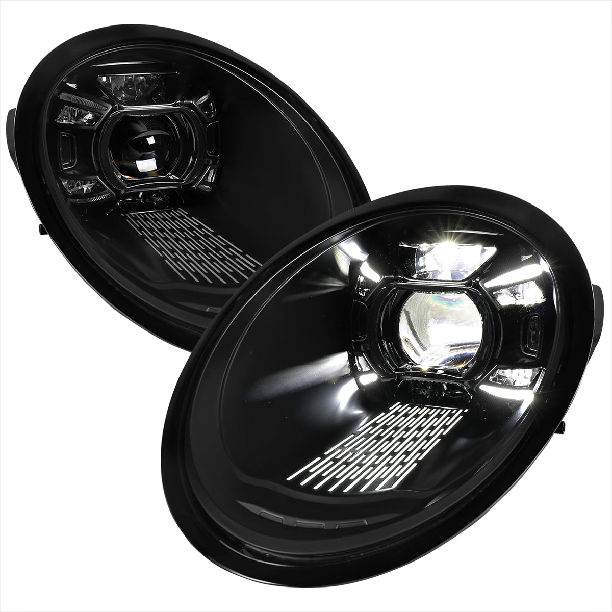 Spec-D 2009-2013 Porsche 911 997.2 LED Projector Black Headlights