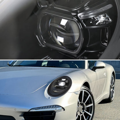 Spec-D 2016 Porsche black custom headlights