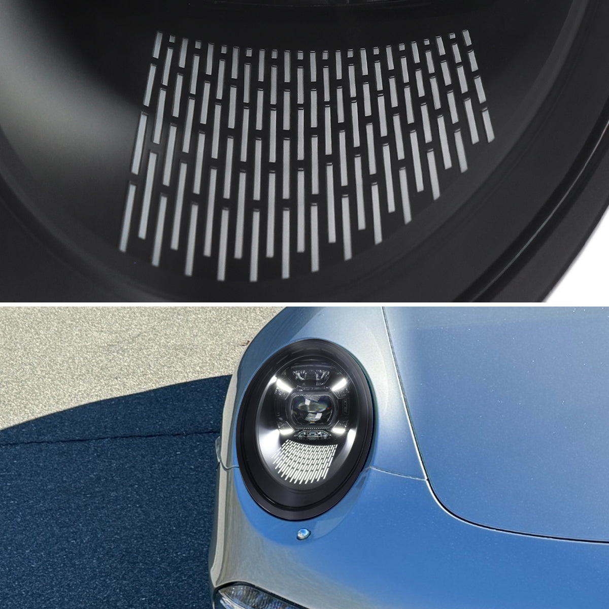 Spec-D 12-2018 Porsche black headlights