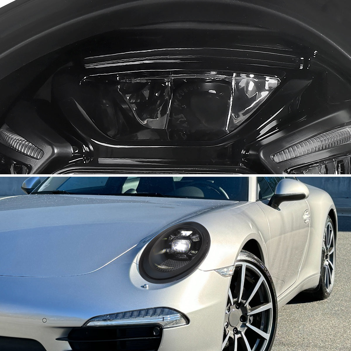 Spec-D Porsche 12-2018 black headlights