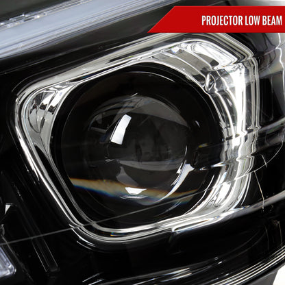 Spec-D 2008-2011 Mercedes Benz W204 C-Class Switchback Sequential Full LED Projector Black Headlights