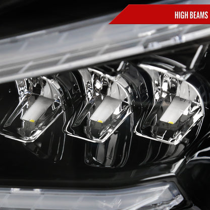 Spec-D 2008 Benz W204 C-Class Full black custom headlights