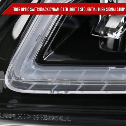 Spec-D 2008-2011 Mercedes Benz W204 C-Class Switchback Sequential Full LED Projector Black Headlights