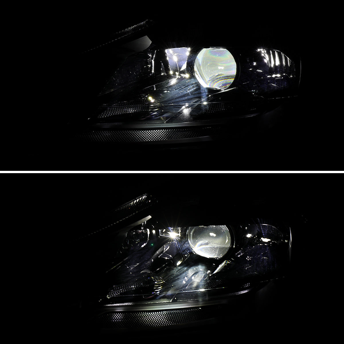 2009 Porsche Cayenne Spec-D black aftermarket headlights