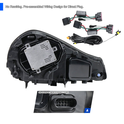 Spec-D 2008-2010 Porsche Cayenne 957 LED Projector Black Headlights