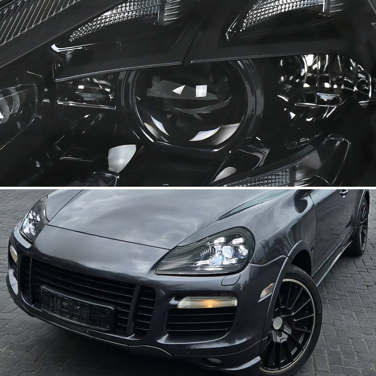 Spec-D 2008-2010 Porsche Cayenne 957 LED Projector Black Headlights