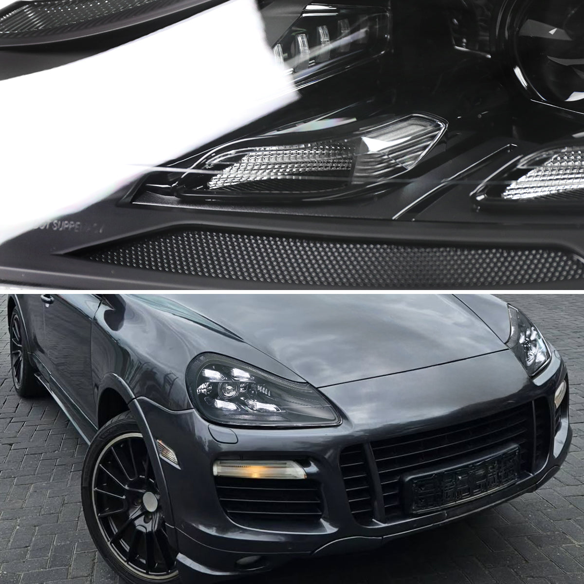 Spec-D 2008-2010 Porsche Cayenne 957 LED Projector Black Headlights