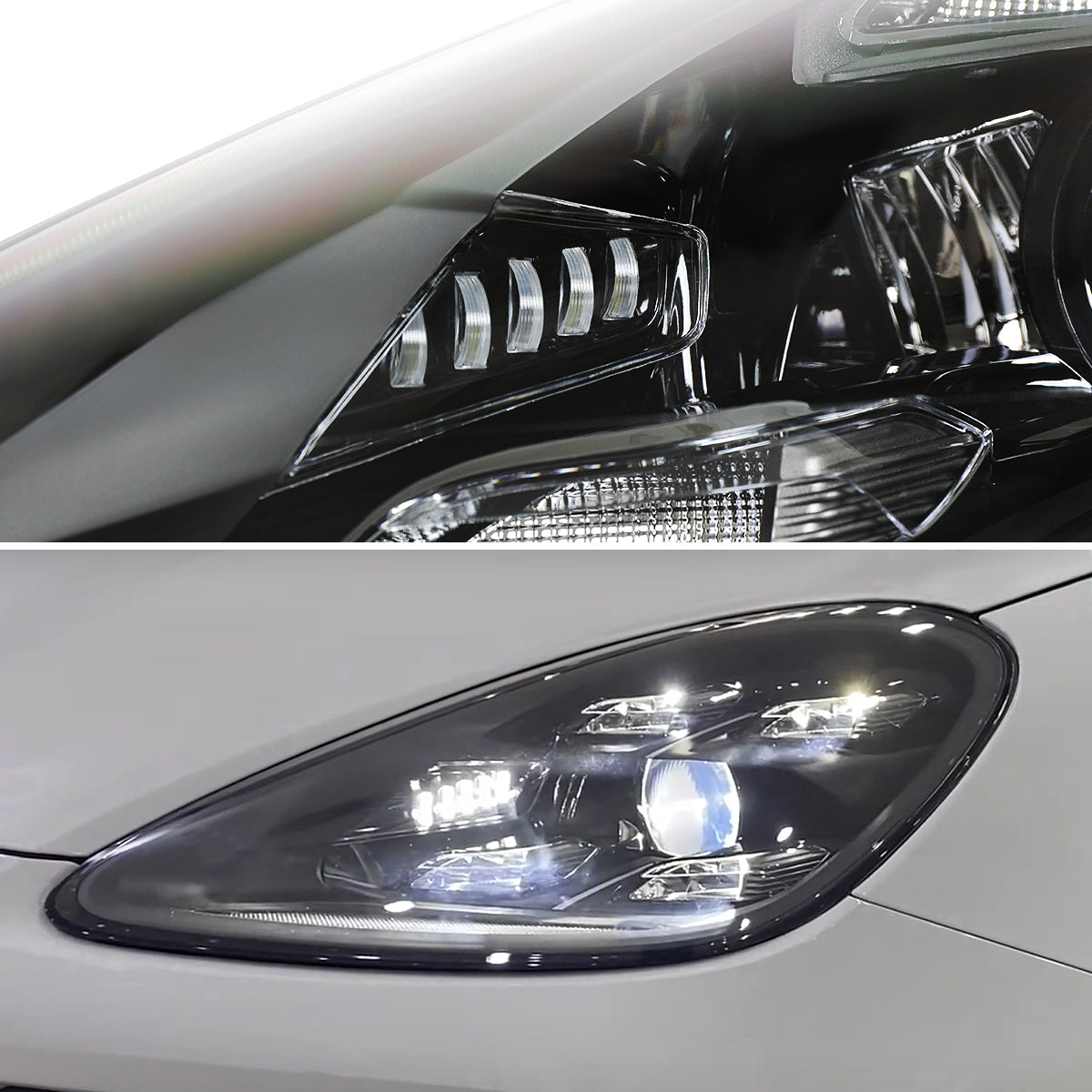 Spec-D 2011-2014 Porsche Cayenne 958.1 Matrix Style LED Porjector w/ LED DRL Black Headlights