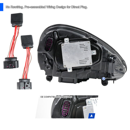 Spec-D 2011-2014 Porsche Cayenne 958.1 LED Projector Black Headlights