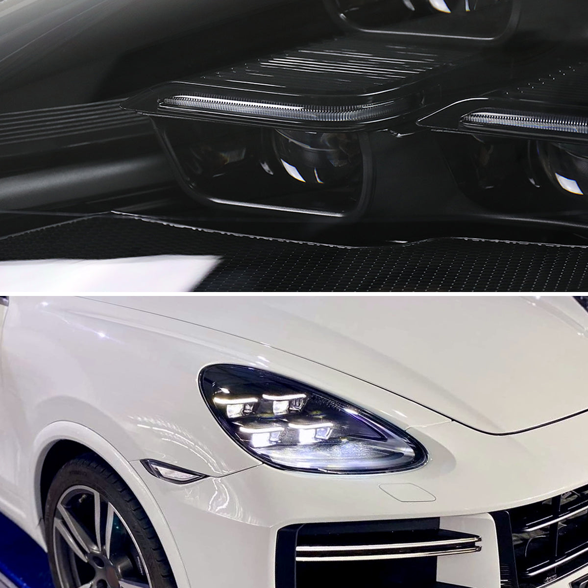 Spec-D 2011-2014 Porsche Cayenne 958.1 LED Projector Black Headlights