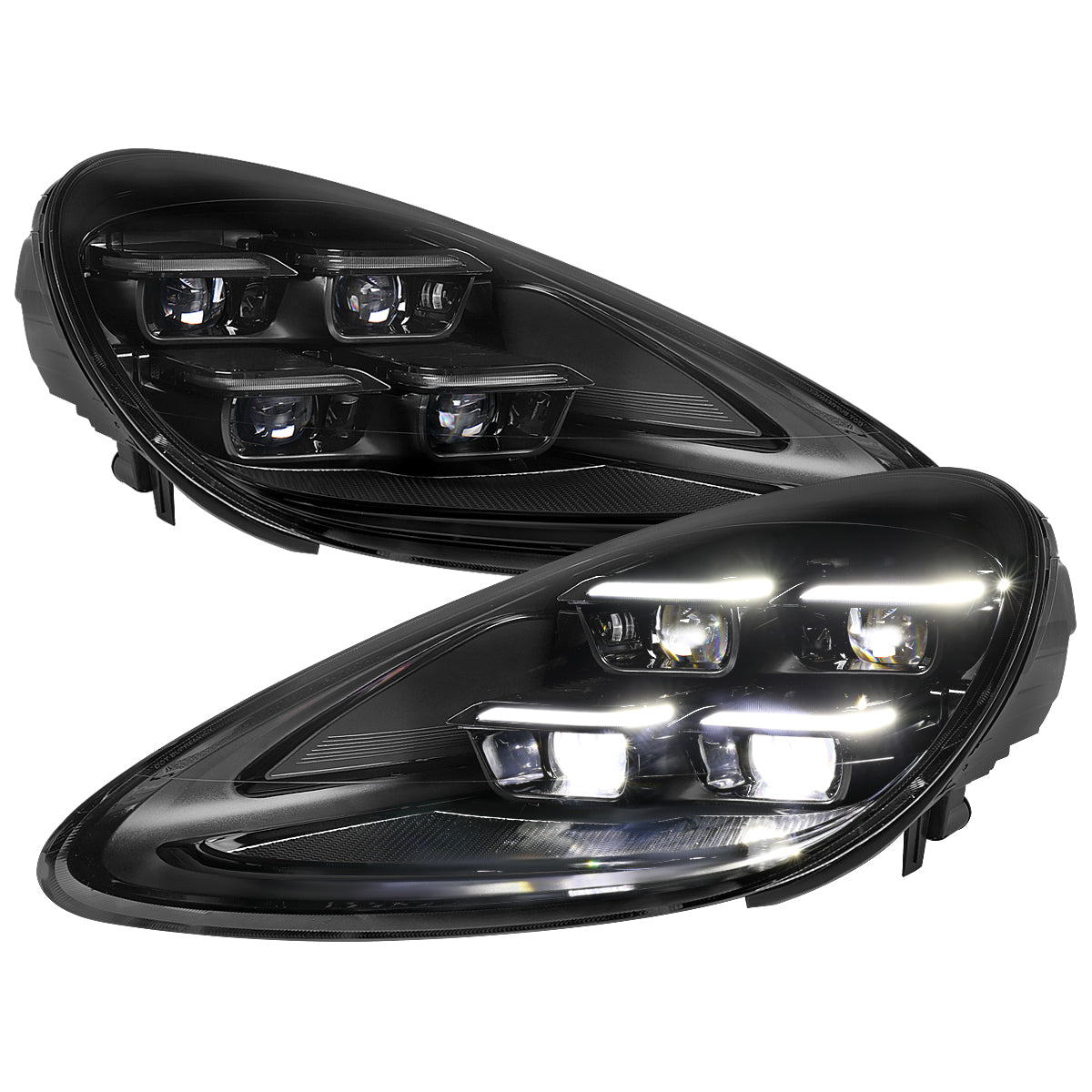 Spec-D 2011-2014 Porsche Cayenne 958.1 LED Projector Black Headlights
