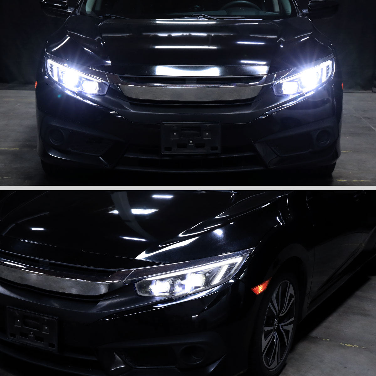 16-21 Civic Spec-D Black Housing Projector Headlights DRL