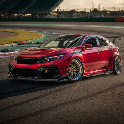 Spec-D Black Projector Headlights With Sequential LED For Civic 16-21