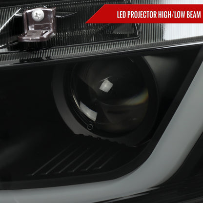 Spec-D 2016-2021 Honda Civic Full LED Projector w/ Switchback Sequential Turn Signal Black w/ Smoked Lens Headlights