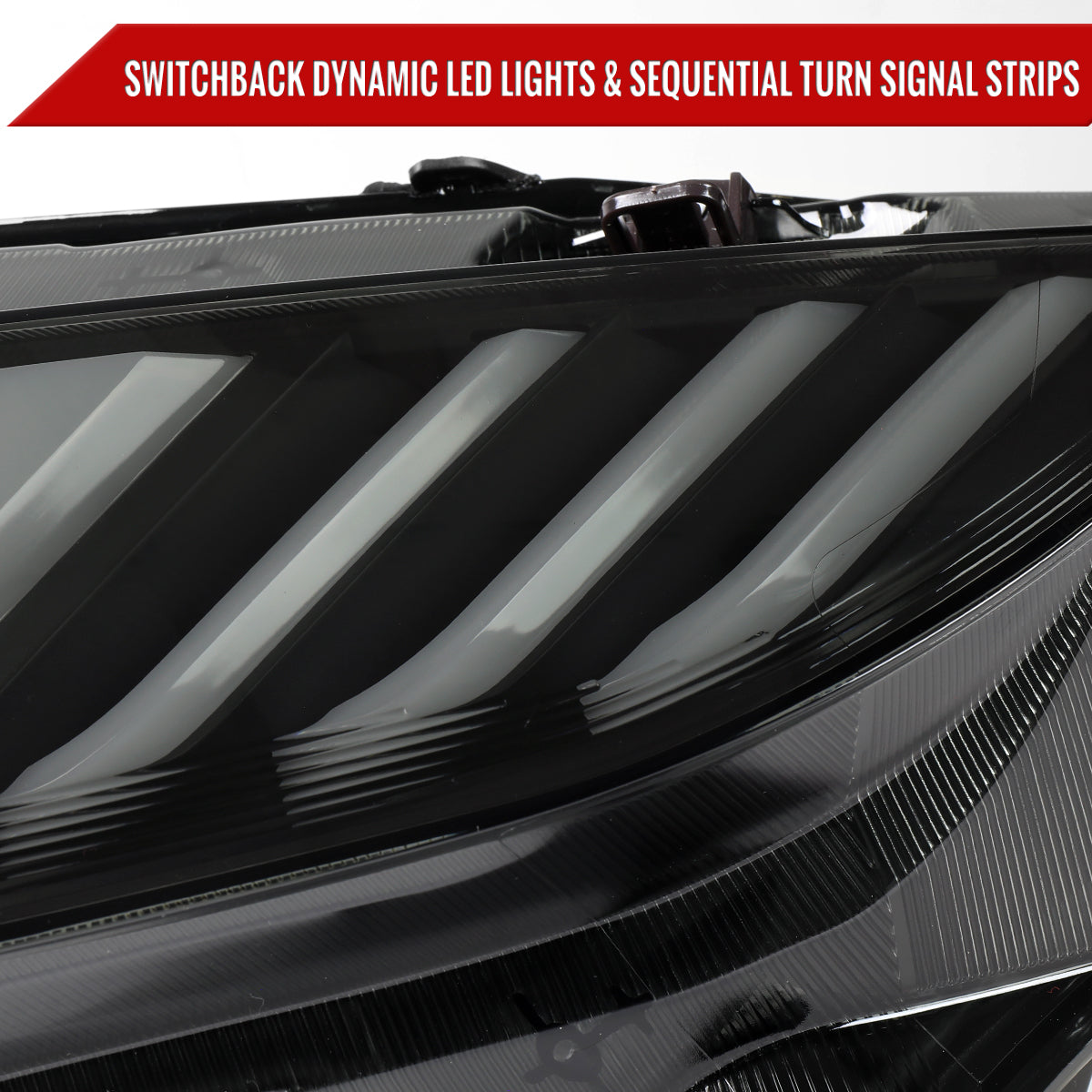 Spec-D 2016-2021 Honda Civic Full LED Projector w/ Switchback Sequential Turn Signal Black w/ Smoked Lens Headlights