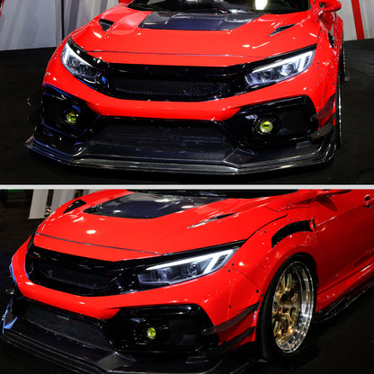 Spec-D Honda Civic Black Projector Headlights Sequential LED Set