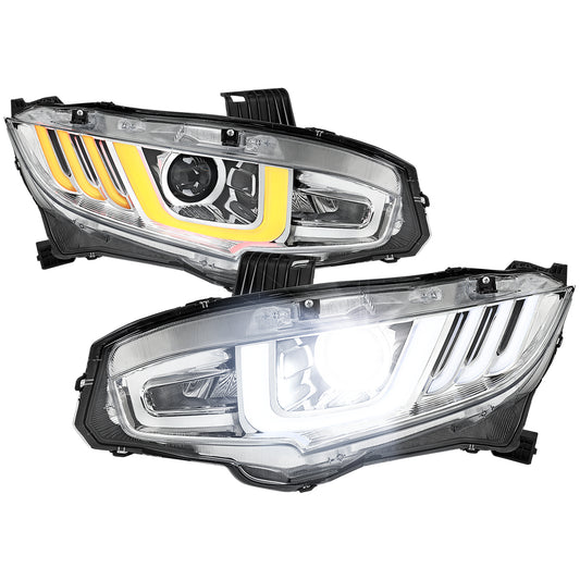 Spec-D 2016 Honda Civic chrome headlights upgrade