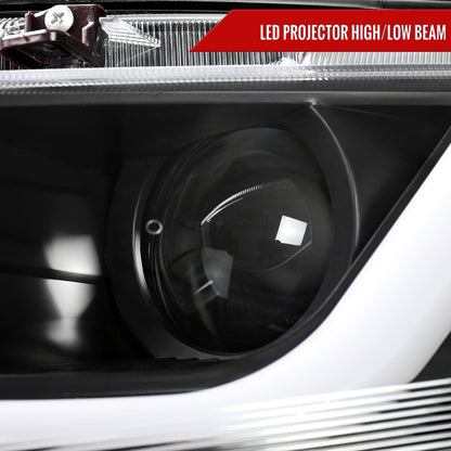 Spec-D 2016-2021 Honda Civic LED w/ LED Switchback Sequential Turn Signal Black Headlights