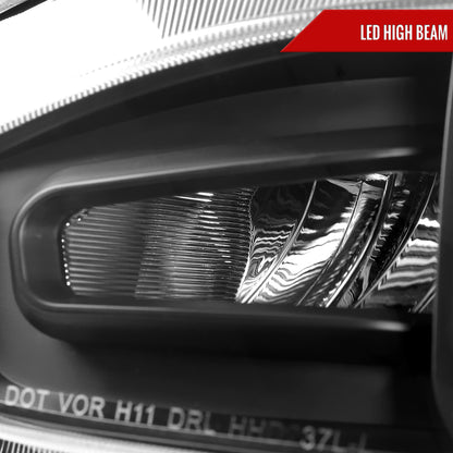 Spec-D 2016-2021 Honda Civic LED w/ LED Switchback Sequential Turn Signal Black Headlights