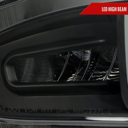 Spec-D 2016-2021 Honda Civic LED w/ LED Switchback Sequential Turn Signal Black w/ Smoked Lens Headlights