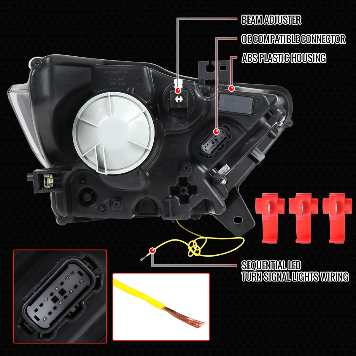2015-2017 Mustang Start-Up Animation Pro Spec-D black sequential headlights