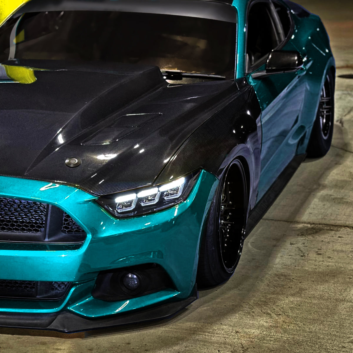 Spec-D 2015-2017 Mustang Start-Up Animation Pro black headlights