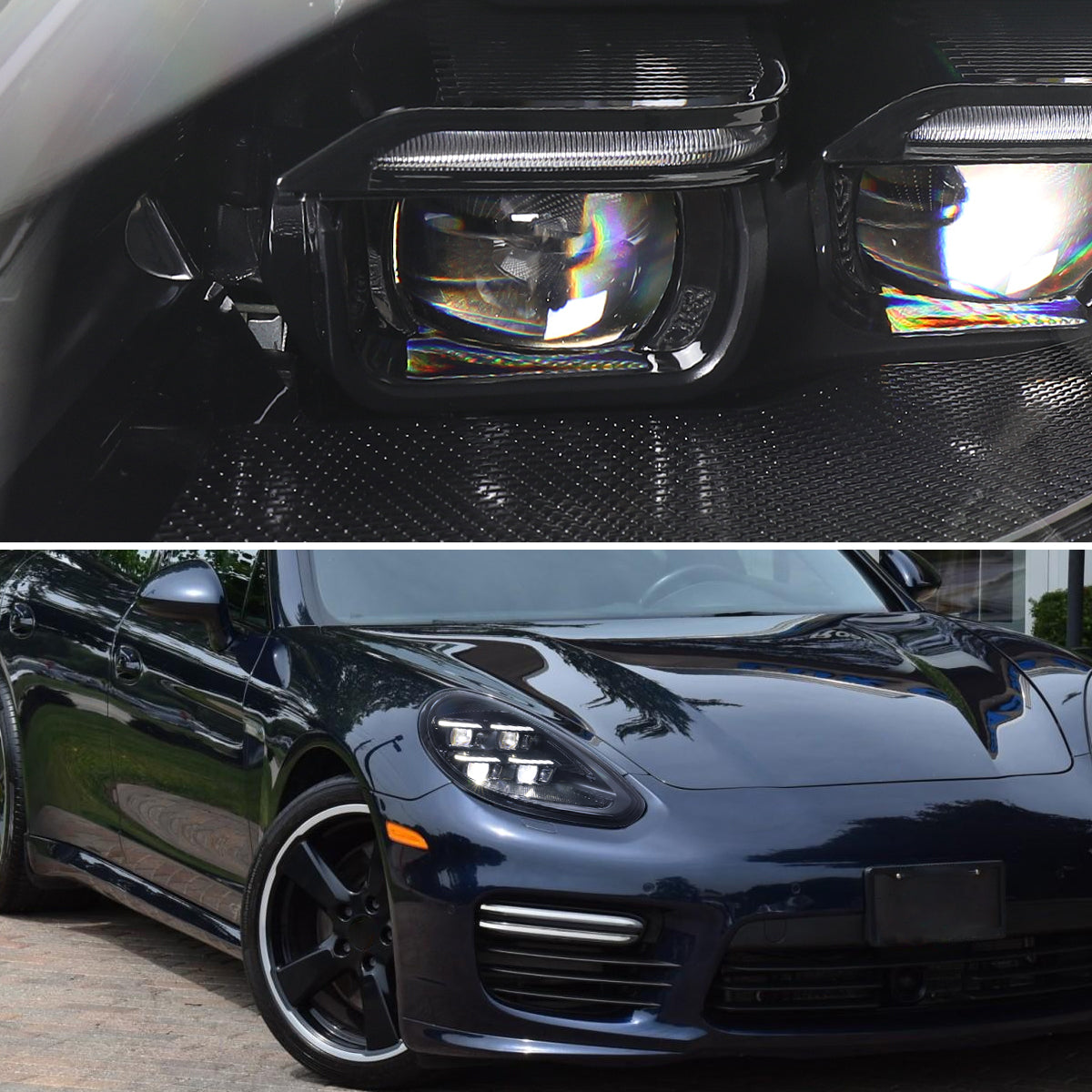 Spec-D 2015 Porsche Panamera Matrix HID custom headlights