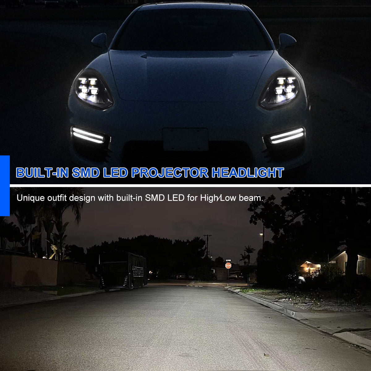 14 Porsche Panamera Matrix HID Spec-D lighting upgrade