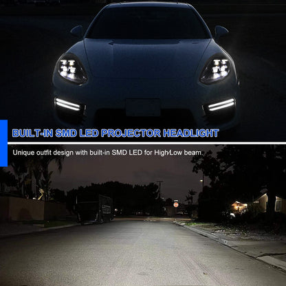 14 Porsche Panamera Matrix HID Spec-D lighting upgrade